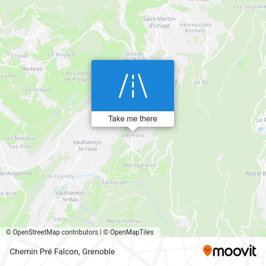 Chemin Pré Falcon map