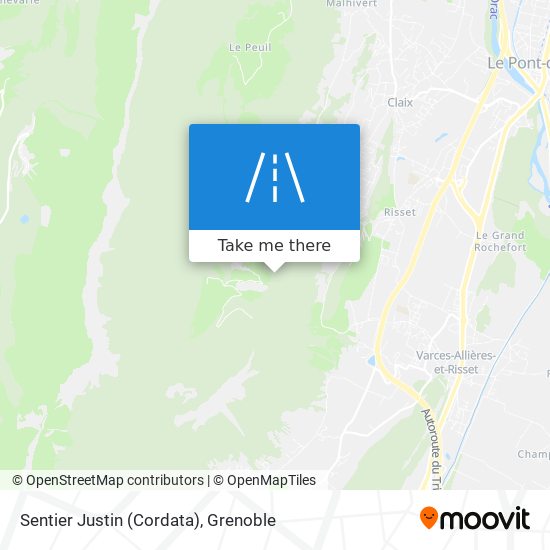 Sentier Justin (Cordata) map