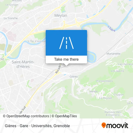 Gières - Gare - Universités map