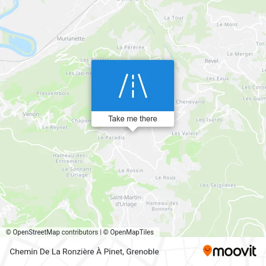Chemin De La Ronzière À Pinet map