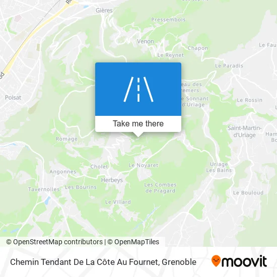 Chemin Tendant De La Côte Au Fournet map