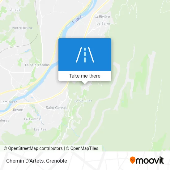 Chemin D'Artets map