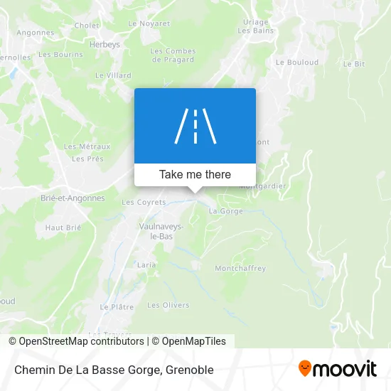 Chemin De La Basse Gorge map