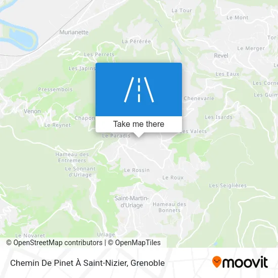 Chemin De Pinet À Saint-Nizier map
