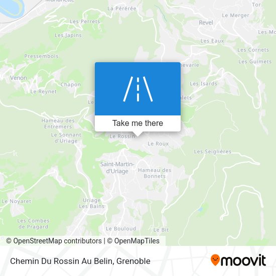 Chemin Du Rossin Au Belin map