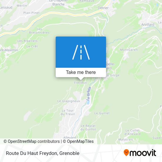 Route Du Haut Freydon map