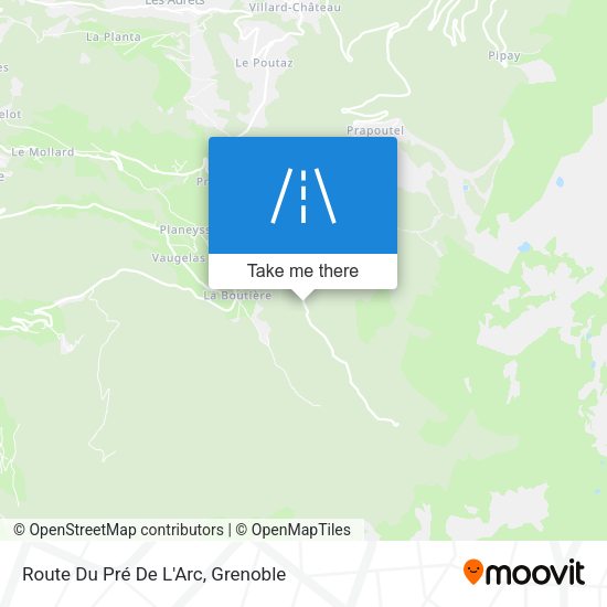 Route Du Pré De L'Arc map