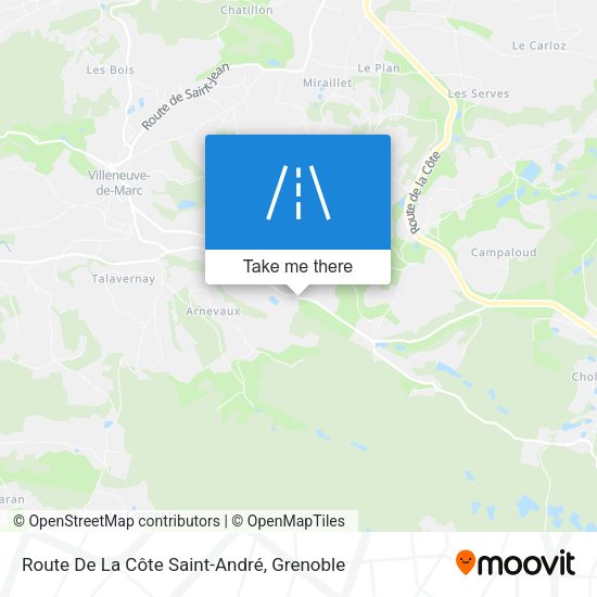 Route De La Côte Saint-André map
