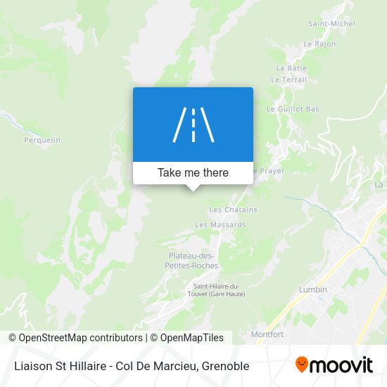 Liaison St Hillaire - Col De Marcieu map