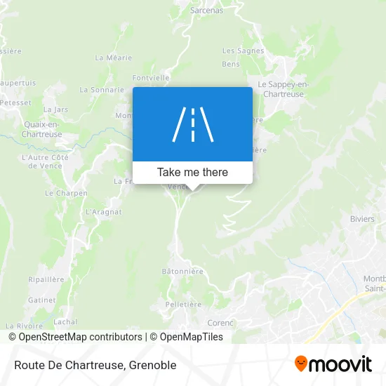 Route De Chartreuse map