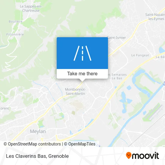 Les Claverins Bas map