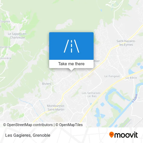 Les Gagieres map