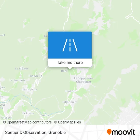 Sentier D'Observation map