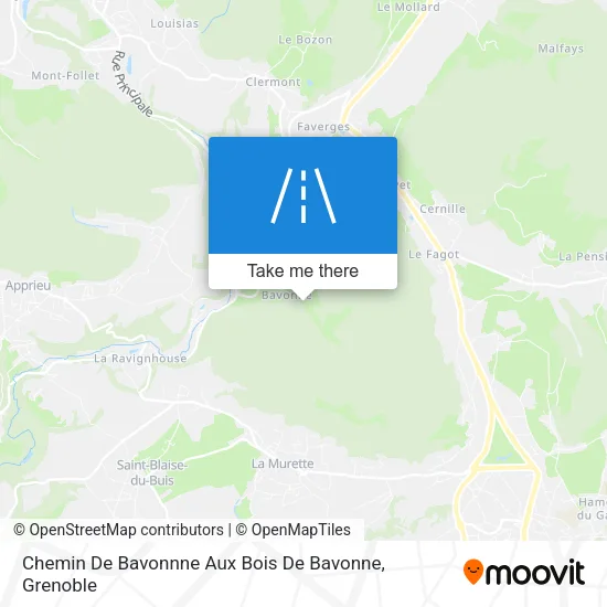 Chemin De Bavonnne Aux Bois De Bavonne map