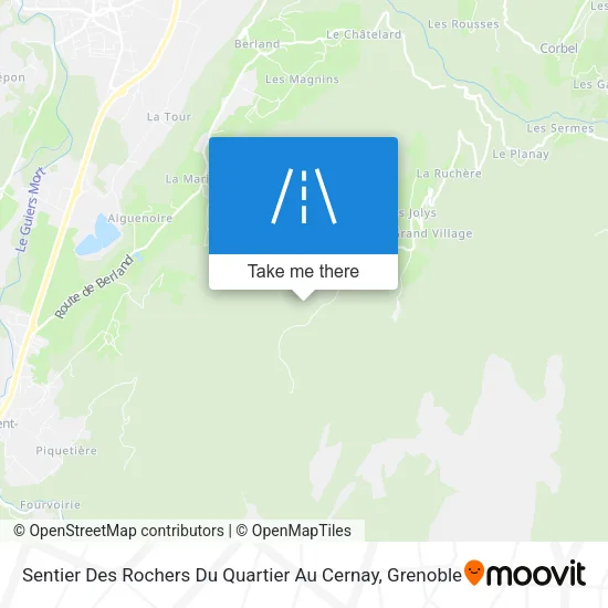 Sentier Des Rochers Du Quartier Au Cernay map