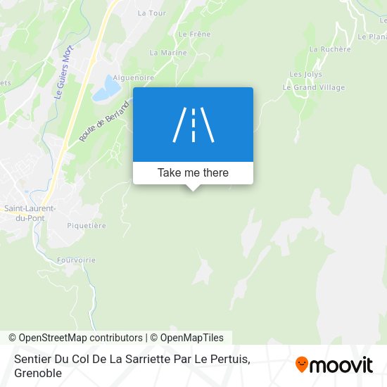 Sentier Du Col De La Sarriette Par Le Pertuis map
