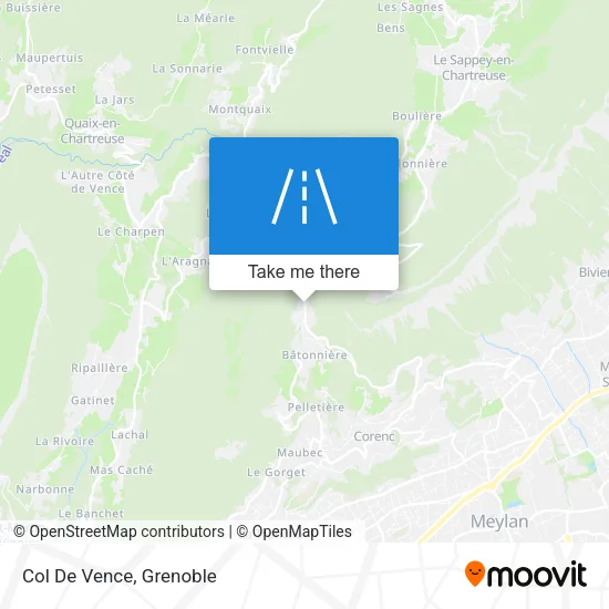 Col De Vence map