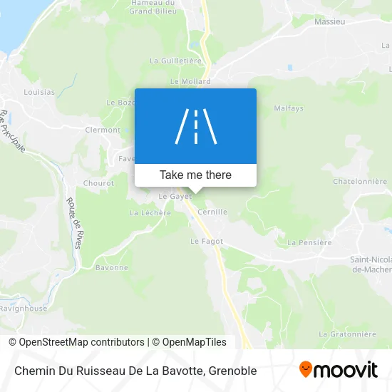 Chemin Du Ruisseau De La Bavotte map
