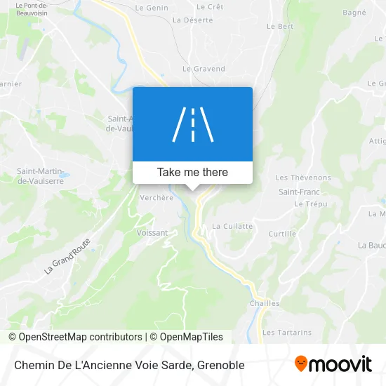 Chemin De L'Ancienne Voie Sarde map