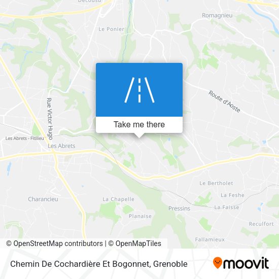 Chemin De Cochardière Et Bogonnet map