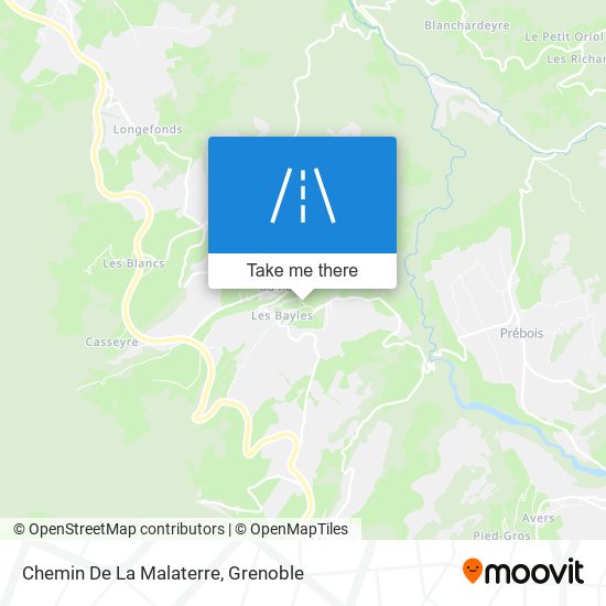 Chemin De La Malaterre map