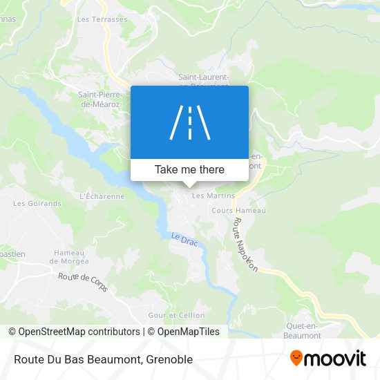 Route Du Bas Beaumont map