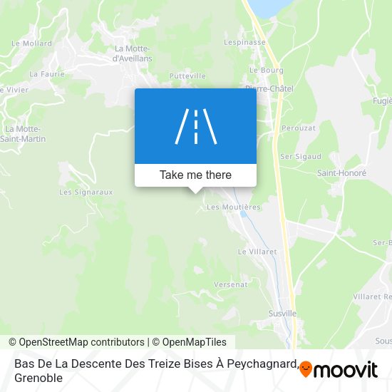 Bas De La Descente Des Treize Bises À Peychagnard map