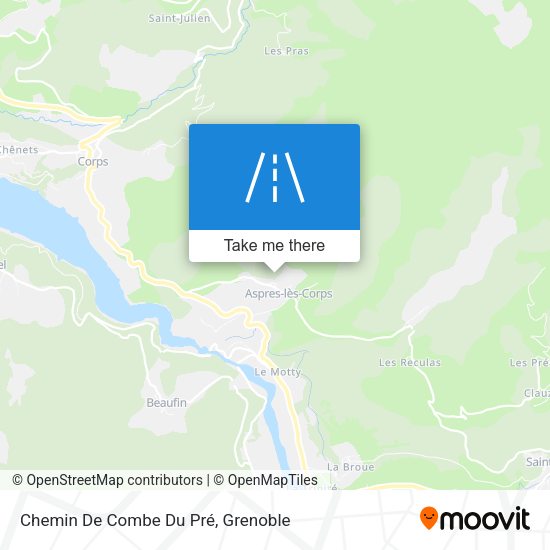 Chemin De Combe Du Pré map