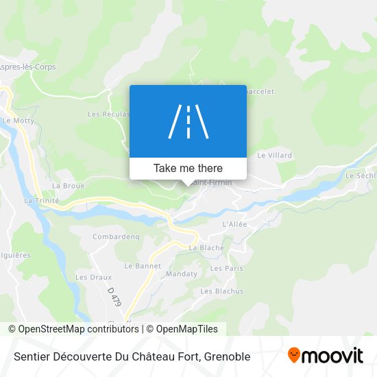 Sentier Découverte Du Château Fort map