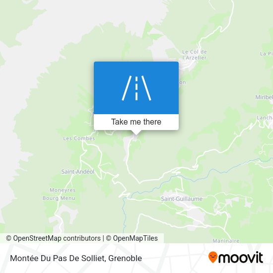 Montée Du Pas De Solliet map