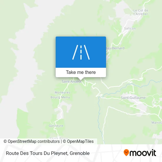 Route Des Tours Du Pleynet map