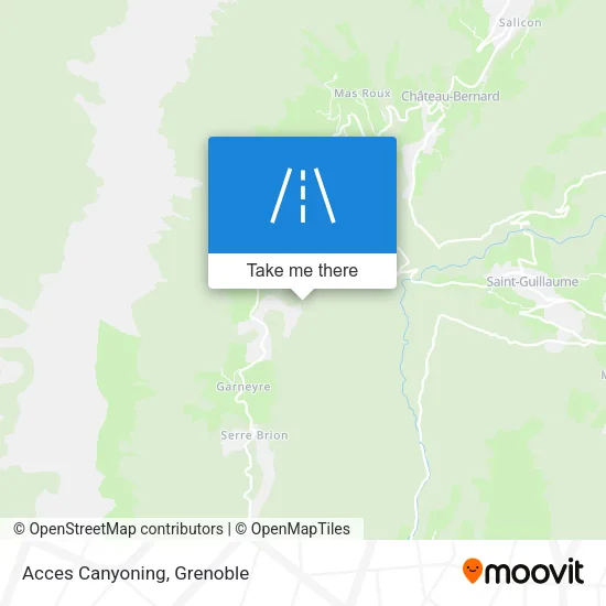 Acces Canyoning map