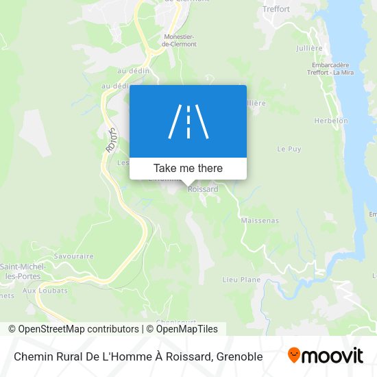 Chemin Rural De L'Homme À Roissard map