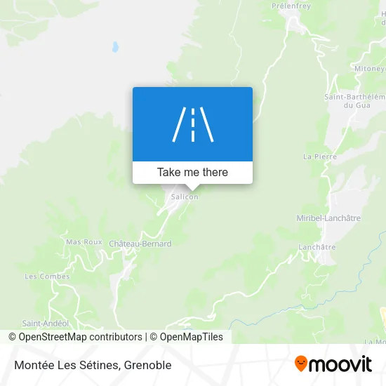 Montée Les Sétines map
