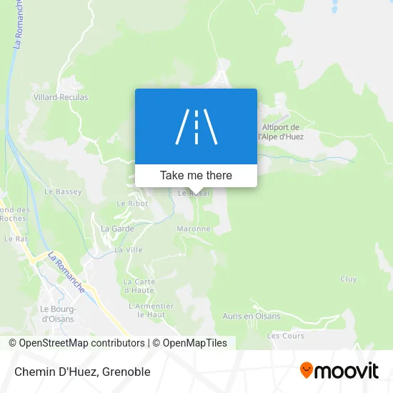 Chemin D'Huez map