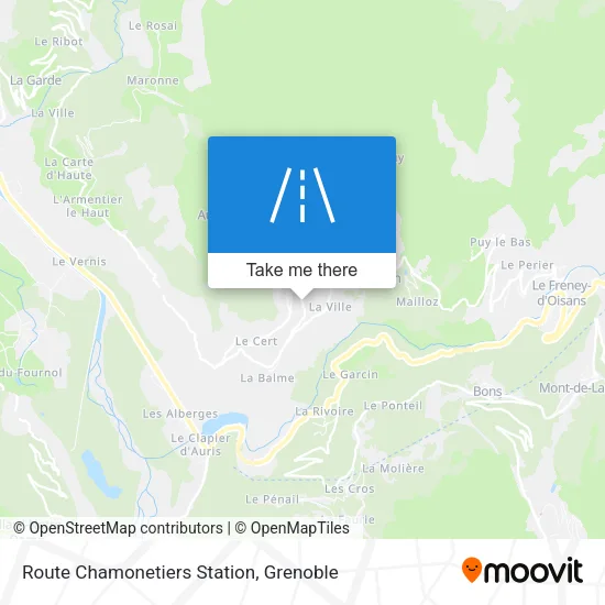 Route Chamonetiers Station map