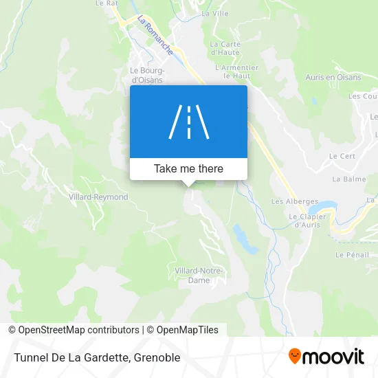 Tunnel De La Gardette map