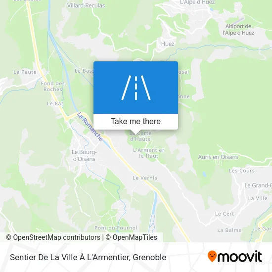 Sentier De La Ville À L'Armentier map