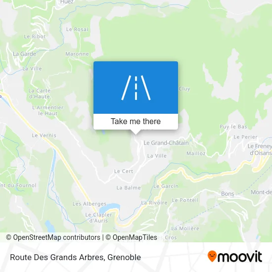 Route Des Grands Arbres map