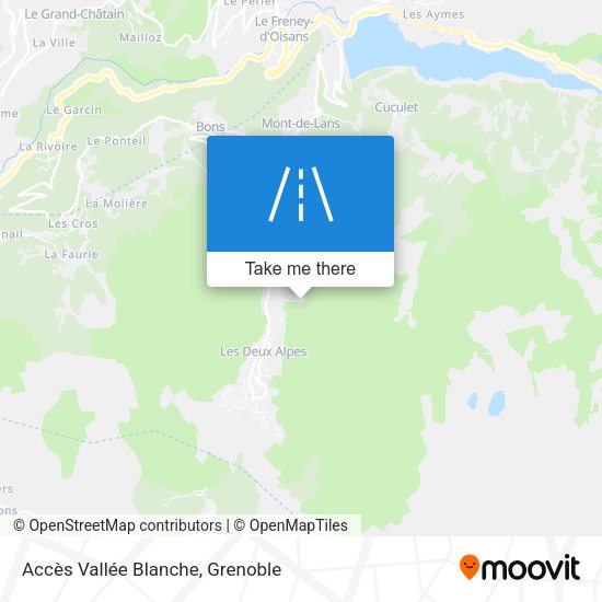 Accès Vallée Blanche map