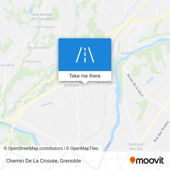 Chemin De La Croisée map