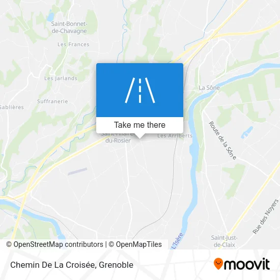 Chemin De La Croisée map
