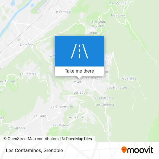 Les Contamines map