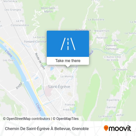 Chemin De Saint-Égrève À Bellevue map