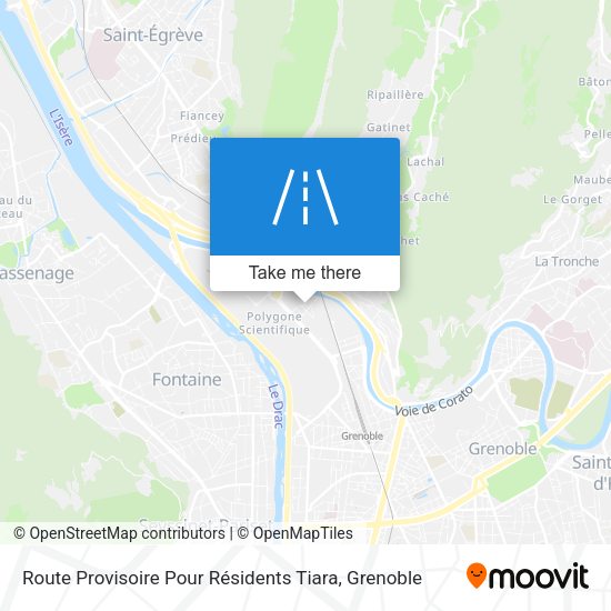 Route Provisoire Pour Résidents Tiara map