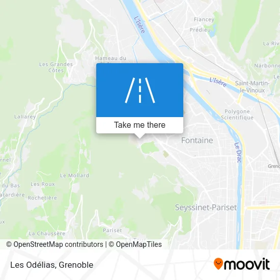 Les Odélias map