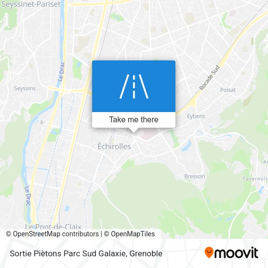 Sortie Piètons Parc Sud Galaxie map