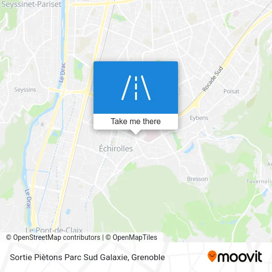 Sortie Piètons Parc Sud Galaxie map