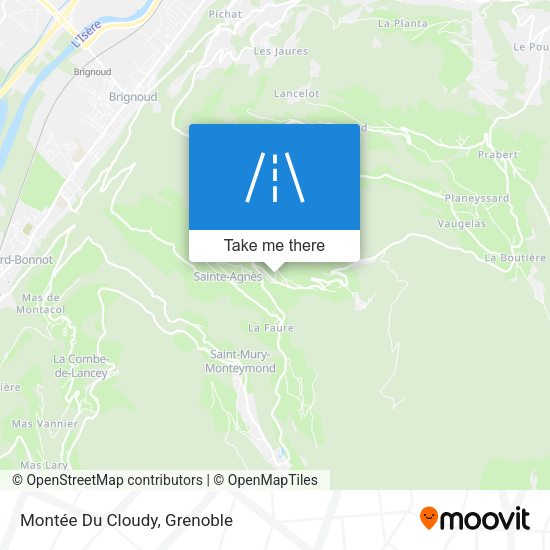 Montée Du Cloudy map