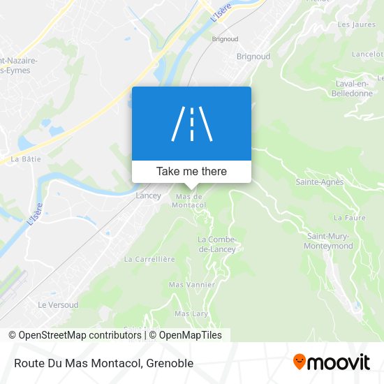Route Du Mas Montacol map